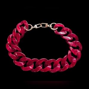 Elegant Chunky Red Bag Chain